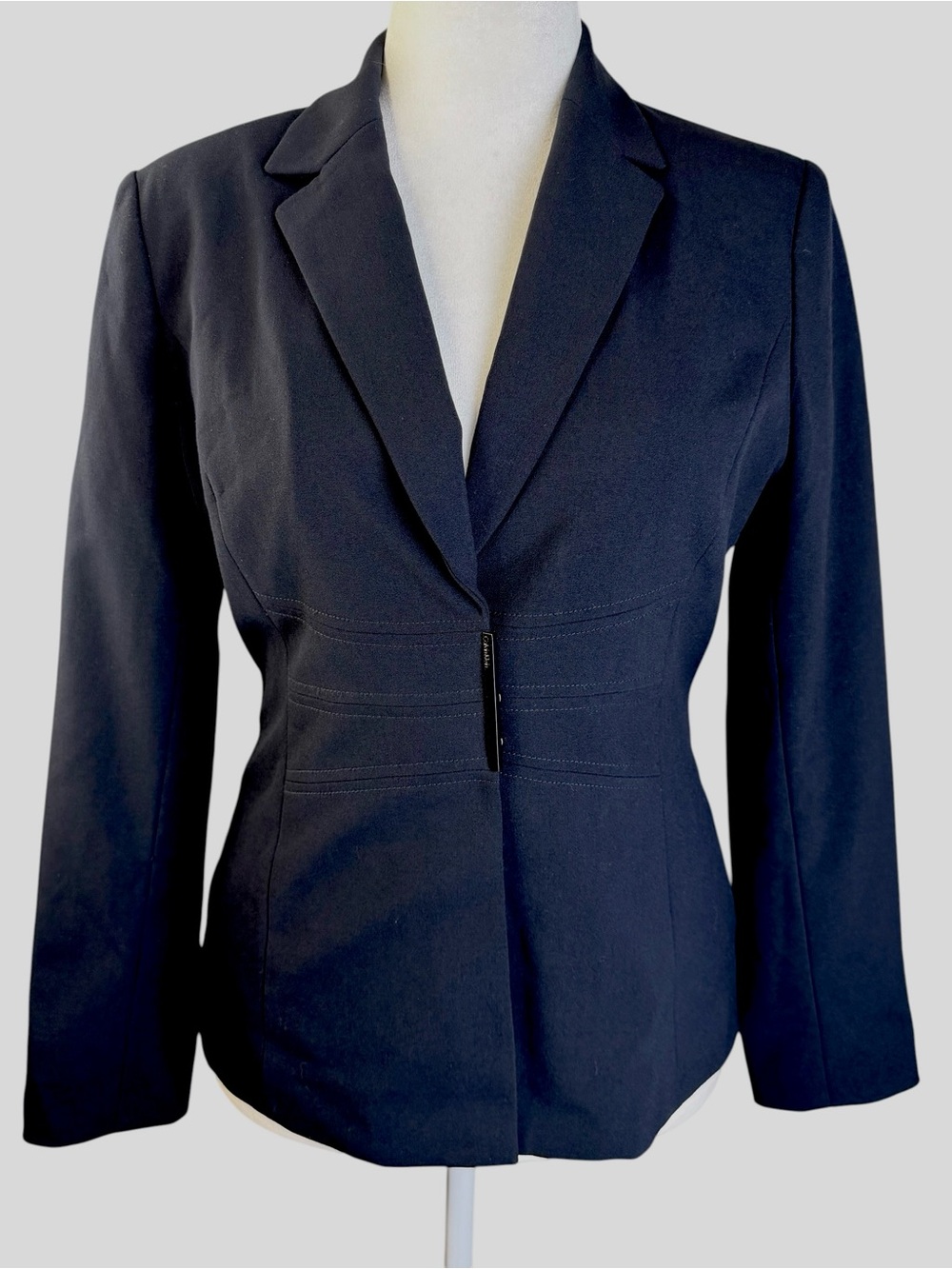 Calvin Klein Black, Single-Breasted Tailored Blazer Size 8